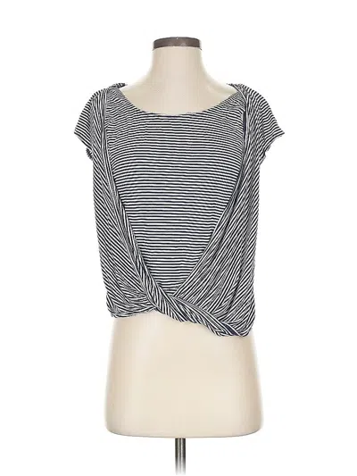 Pre-owned Max Studio Short Sleeve T-shirt In Silver