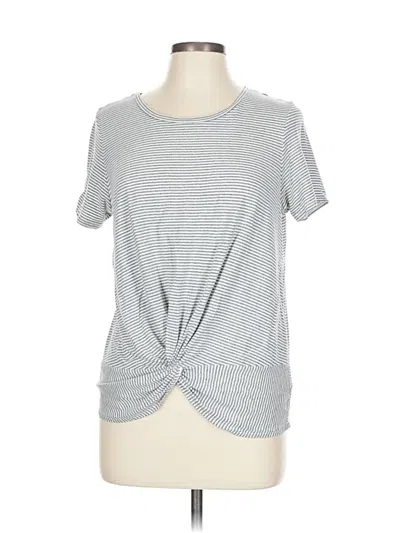 Pre-owned Max Studio Short Sleeve T-shirt In Silver