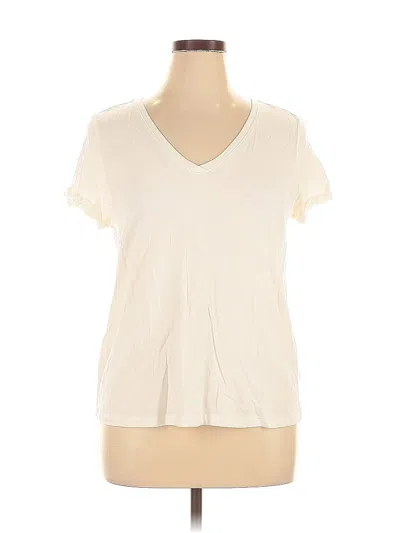 Pre-owned Max Studio Short Sleeve T-shirt In White