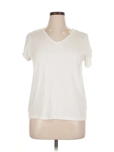 Pre-owned Max Studio Short Sleeve T-shirt In White