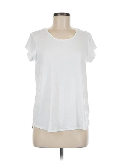 Pre-owned Max Studio Short Sleeve T-shirt In White