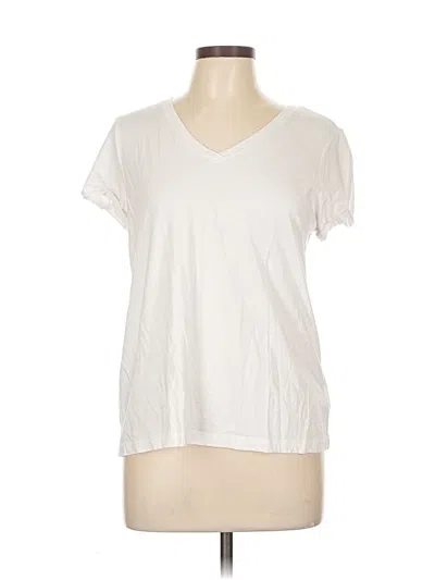Pre-owned Max Studio Short Sleeve T-shirt In White