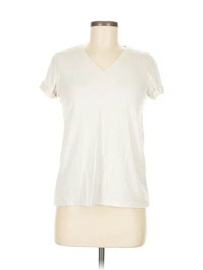 Pre-owned Max Studio Short Sleeve T-shirt In White
