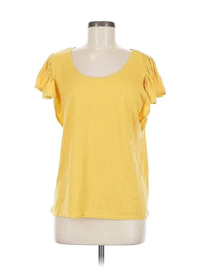 Pre-owned Max Studio Short Sleeve T-shirt In Yellow