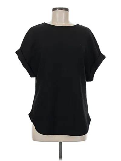 Pre-owned Max Studio Short Sleeve Top Black Boatneck Tops