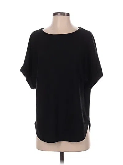 Pre-owned Max Studio Short Sleeve Top Black Boatneck Tops