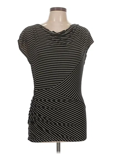 Pre-owned Max Studio Short Sleeve Top Black Cowl Neck Tops