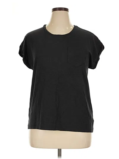 Pre-owned Max Studio Short Sleeve Top Black Crew Neck Tops