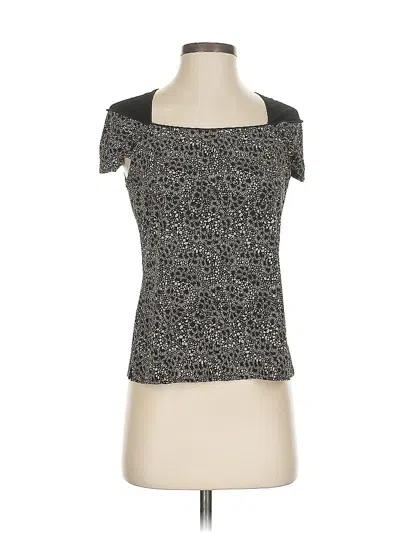 Pre-owned Max Studio Short Sleeve Top Black Scoop Neck Tops
