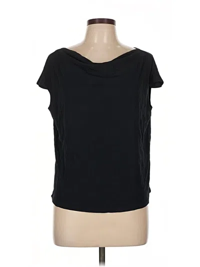 Pre-owned Max Studio Short Sleeve Top Black Scoop Neck Tops