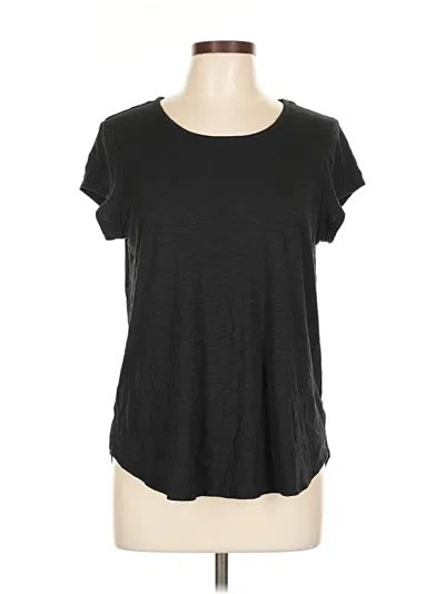 Pre-owned Max Studio Short Sleeve Top Black Scoop Neck Tops