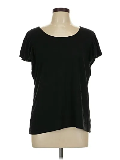 Pre-owned Max Studio Short Sleeve Top Black Scoop Neck Tops