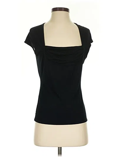 Pre-owned Max Studio Short Sleeve Top Black Scoop Neck Tops