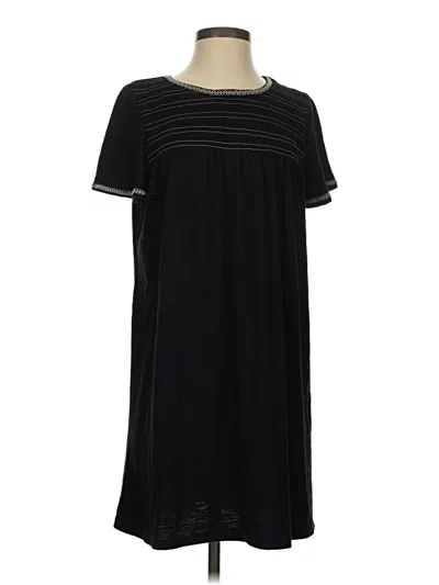 Pre-owned Max Studio Short Sleeve Top Black Scoop Neck Tops
