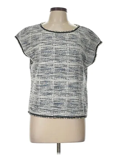 Pre-owned Max Studio Short Sleeve Top Blue Boatneck Tops