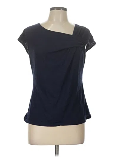 Pre-owned Max Studio Short Sleeve Top Blue Scoop Neck Tops