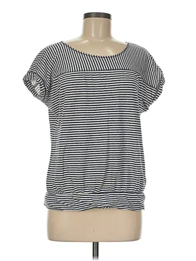 Pre-owned Max Studio Short Sleeve Top Gray Boatneck Tops