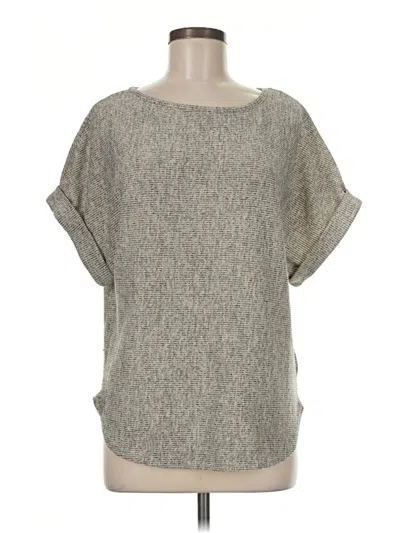 Pre-owned Max Studio Short Sleeve Top Gray Boatneck Tops