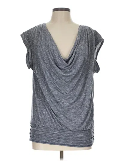 Pre-owned Max Studio Short Sleeve Top Gray Cowl Neck Tops
