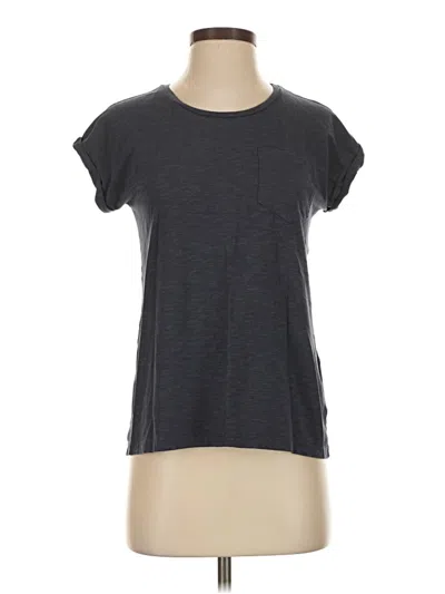 Pre-owned Max Studio Short Sleeve Top Gray Crew Neck Tops