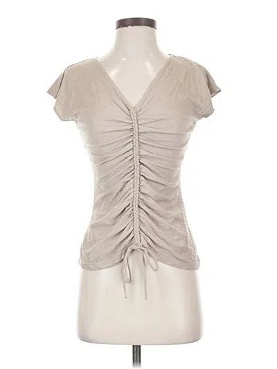 Pre-owned Max Studio Short Sleeve Top Gray Sweetheart Neckline Tops