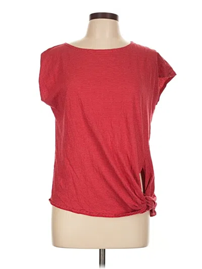 Pre-owned Max Studio Short Sleeve Top Red Boatneck Tops