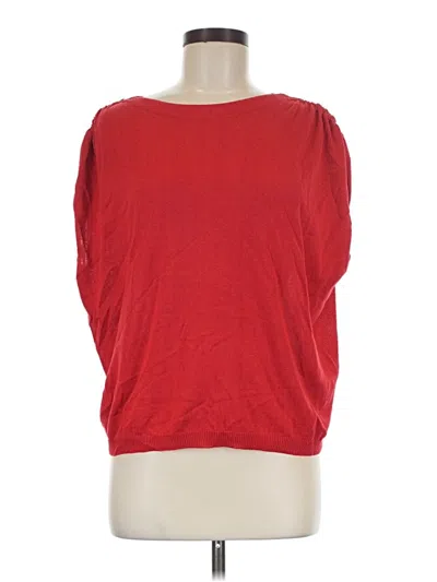 Pre-owned Max Studio Short Sleeve Top Red Boatneck Tops
