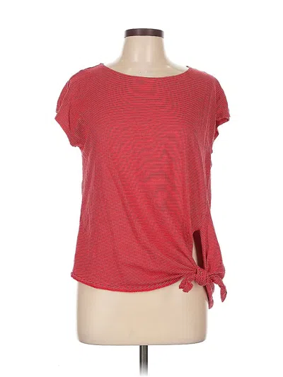 Pre-owned Max Studio Short Sleeve Top Red Crew Neck Tops
