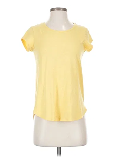 Pre-owned Max Studio Short Sleeve Top Yellow Scoop Neck Tops