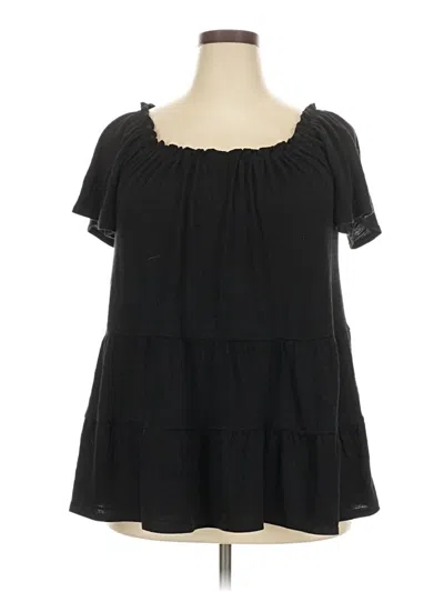 Max Studio Short Sleeve T-shirt In Black