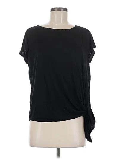 Pre-owned Max Studio Short Sleeve T-shirt In Black