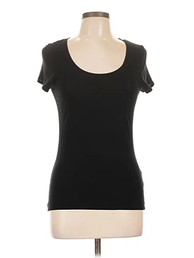 Pre-owned Max Studio Short Sleeve T-shirt In Black