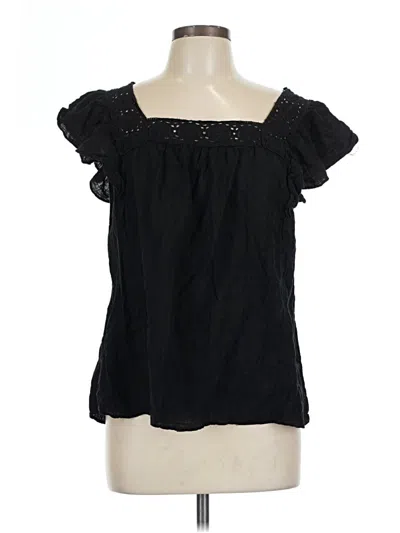 Pre-owned Max Studio Short Sleeve T-shirt In Black