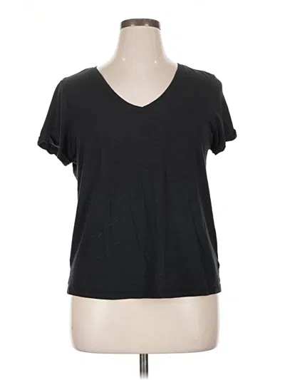 Pre-owned Max Studio Short Sleeve T-shirt In Black