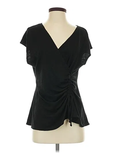Pre-owned Max Studio Short Sleeve T-shirt In Black