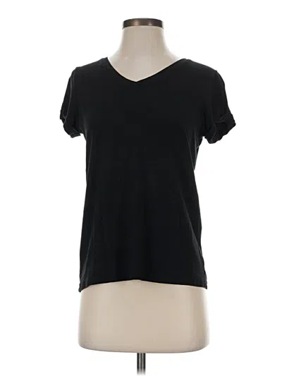 Pre-owned Max Studio Short Sleeve T-shirt In Black
