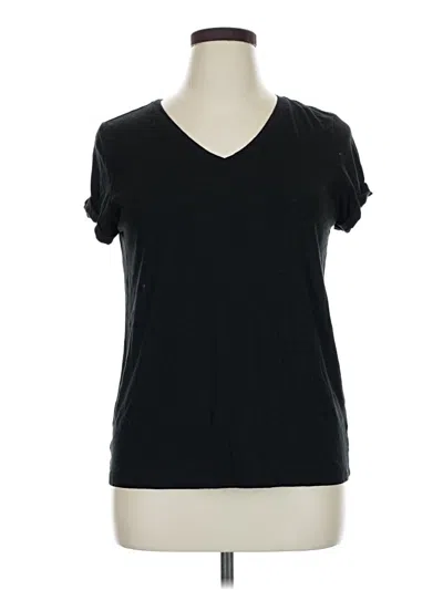 Pre-owned Max Studio Short Sleeve T-shirt In Black