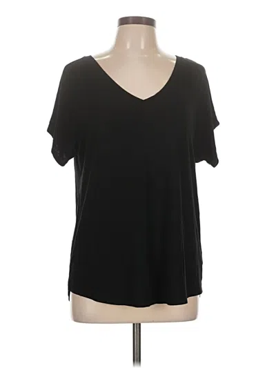 Pre-owned Max Studio Short Sleeve T-shirt In Black