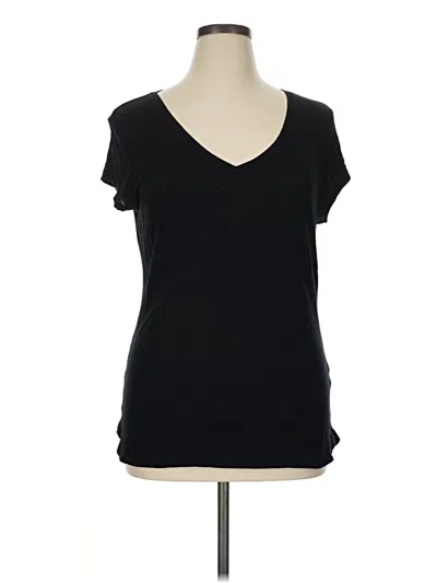 Pre-owned Max Studio Short Sleeve T-shirt In Black