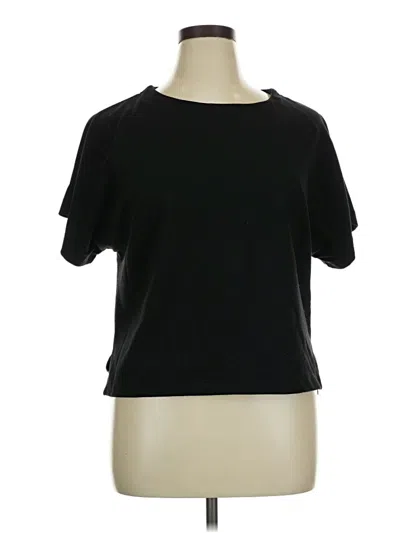 Pre-owned Max Studio Short Sleeve T-shirt In Black