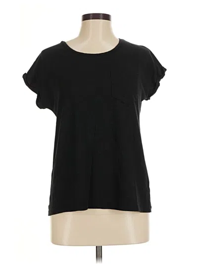 Pre-owned Max Studio Short Sleeve T-shirt In Black
