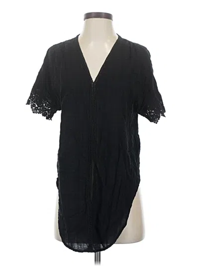 Pre-owned Max Studio Short Sleeve T-shirt In Black