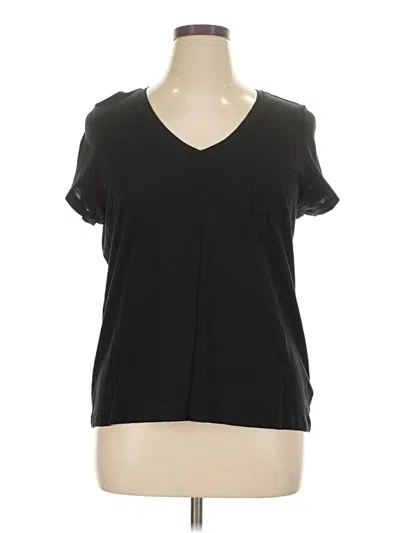 Pre-owned Max Studio Short Sleeve T-shirt In Black