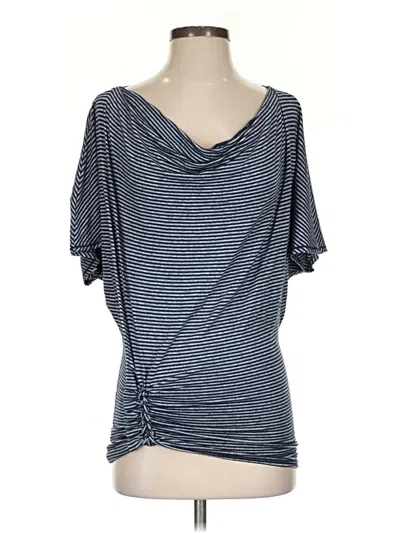 Pre-owned Max Studio Short Sleeve T-shirt In Blue