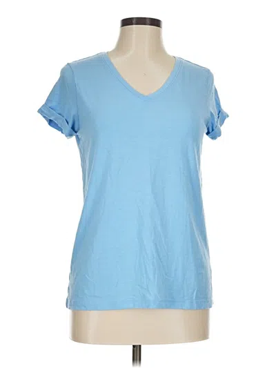 Pre-owned Max Studio Short Sleeve T-shirt In Blue