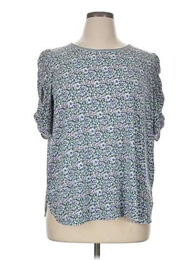 Pre-owned Max Studio Short Sleeve T-shirt In Blue