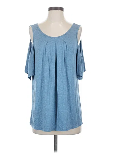 Pre-owned Max Studio Short Sleeve T-shirt In Blue