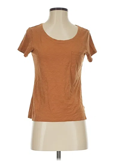 Pre-owned Max Studio Short Sleeve T-shirt In Brown