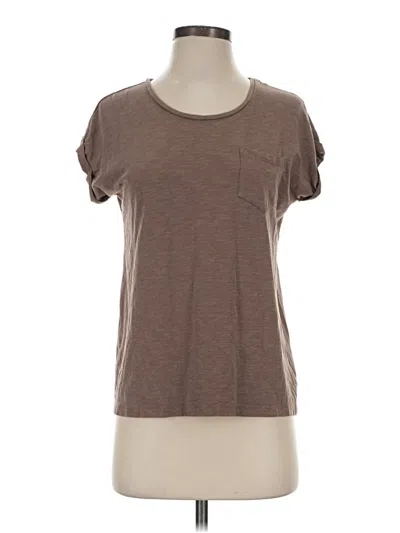 Pre-owned Max Studio Short Sleeve T-shirt In Brown