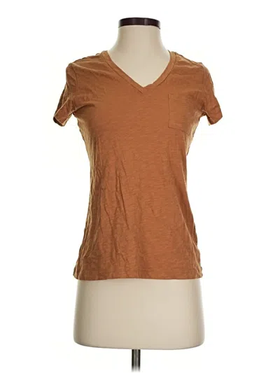 Pre-owned Max Studio Short Sleeve T-shirt In Brown